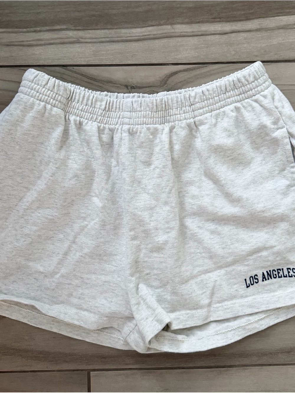 Brandy Melville Heather Cream Los Angeles Athletic Shorts
